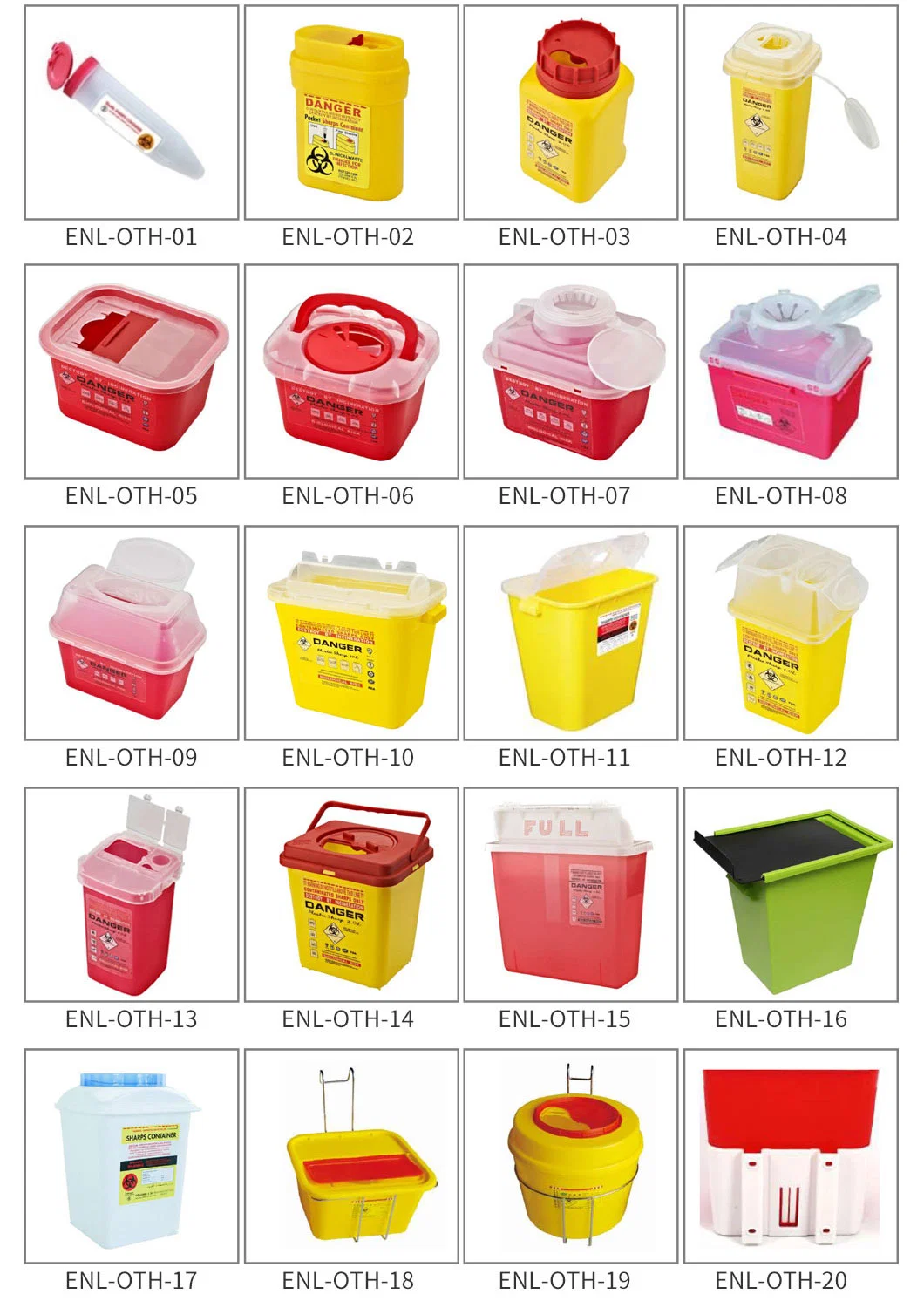 Medical Safety Disposable Plastic Sharp Container/Sharps Bins / Needle Container/PP Medical Sharp Box/ Safety Bin container for Chemo Waste