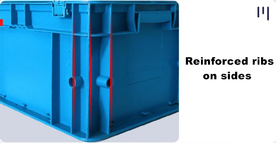 Stackable Plastic EU Type Storage Box with Hinged Lid