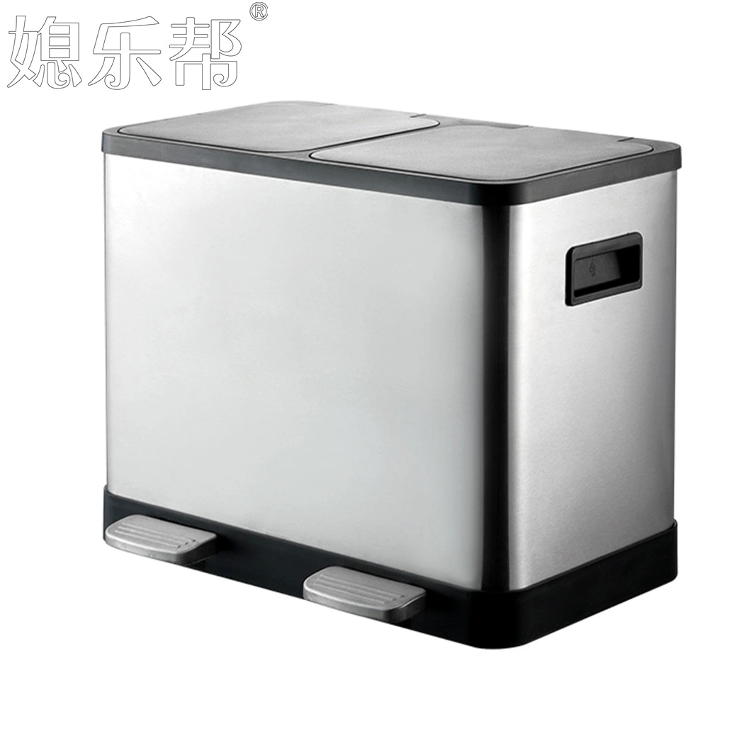 Waste Bin Metal Garbage Trash Best Bins Stainless Steel Separate Medical Luxury with Pedal Recycle Kitchen Outdoor 2 Two 60L
