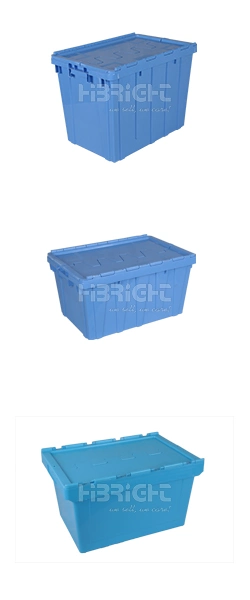 Plastic PP Nestable Moving Box Turnover Box with Lid
