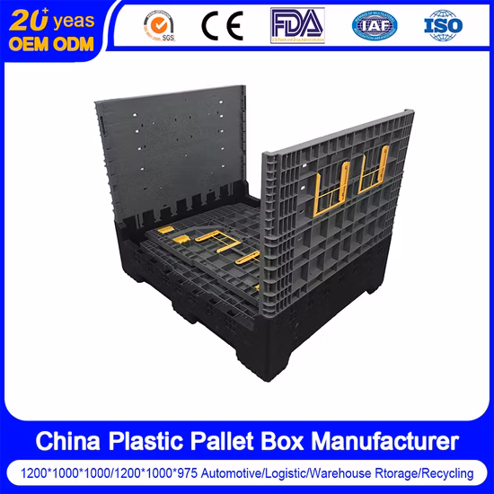 Folding Plastic Pallet Container for Storage and Logistics
