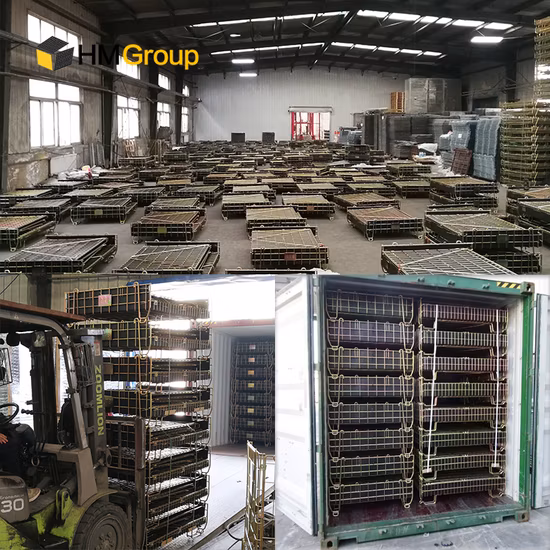 China Collapsible Plastic Bottles Storage Wire Mesh Pallet Cage Container