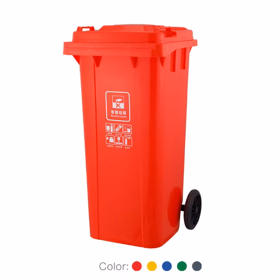 Wholesale 120L Large PE Medical Wastebin Outdoor Garbage Trash Bin